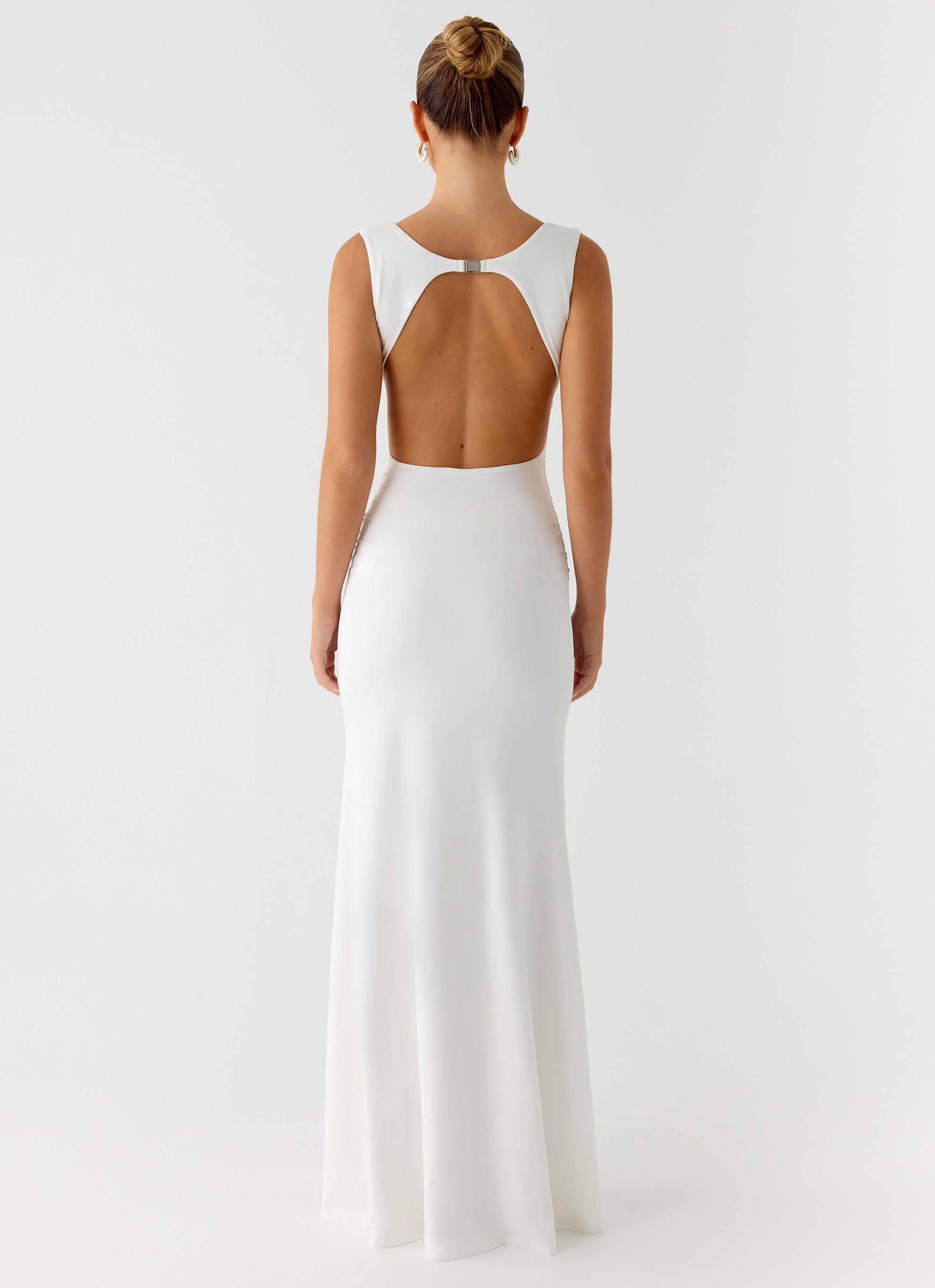 Cherry Sky Maxi Dress - White