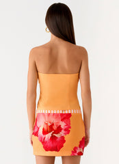 Kalya Mini Skirt - Orange